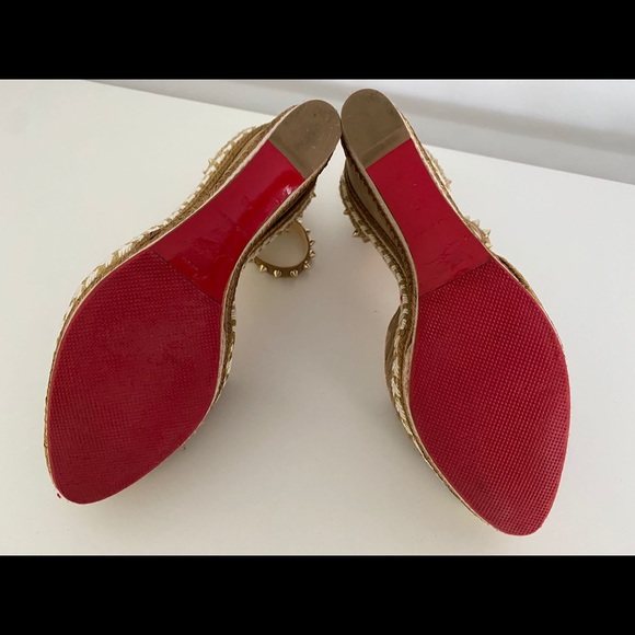 Christian louboutin Madcarina 120 Tan Suede Wedge - Picture 5 of 10